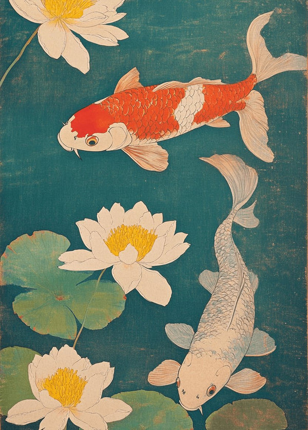 Japanese carps plakat - flere str.