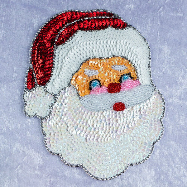 Santa sequin patch