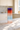 Lille gradient evening vase fra klevering, styled på Carrara marmor i køkken