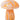 Mushroom lamp in pink and orange glass - 17x15 cm