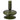 Olive green glass candlestick
