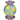Candy candle holder - yellow and blue