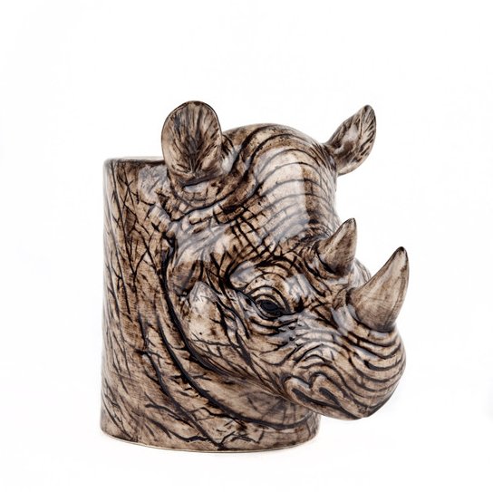 Næsehorn vase - blyantholder fra Quail