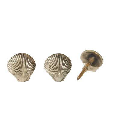 Messing kastknop in de vorm van een mossel - dimsstudio
