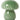 AU MAISON - Mushroom lamp in green glass - 16x13 cm